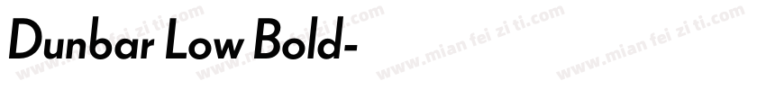 Dunbar Low Bold字体转换